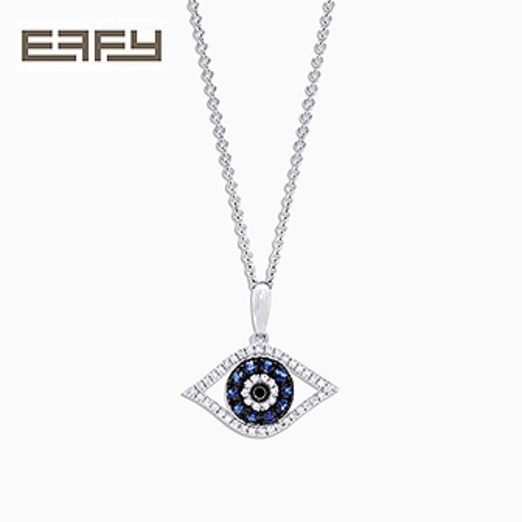 Effy Jewelry - Effy 14K Gold Sapphire/Diamond Evil Eye Necklace